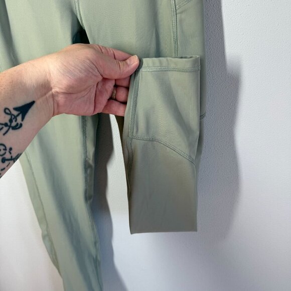 X Gottex Womens Sage Green Ankle Leggings Size XS Leg Pockets Yoga Versatile - Picture 9 of 11